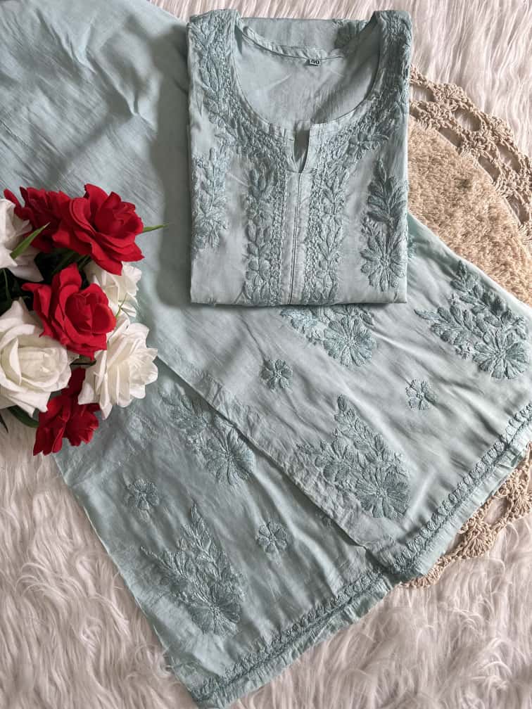 Niyaa Plazo Set - Chanderi Silk